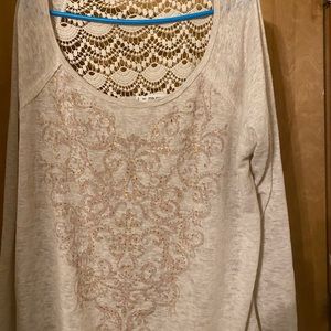 Maurice long sleeve rhinestone shirt